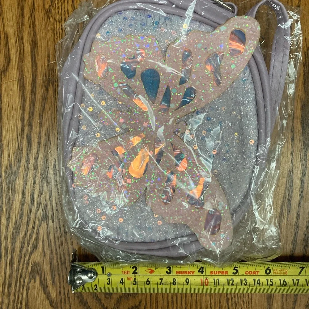 💜🦋💜Purple Glitter Butterfly Crossbody Bag ✨NEW✨